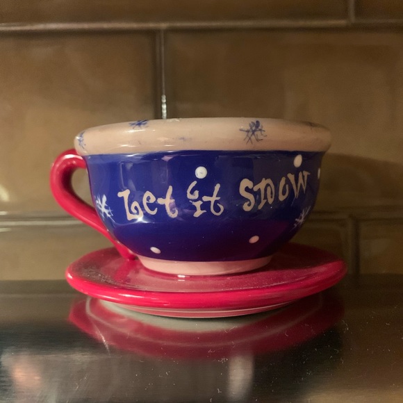 Set of 2 Avon Christmas Glass Coffee Mugs Decor - Picture 5 of 12